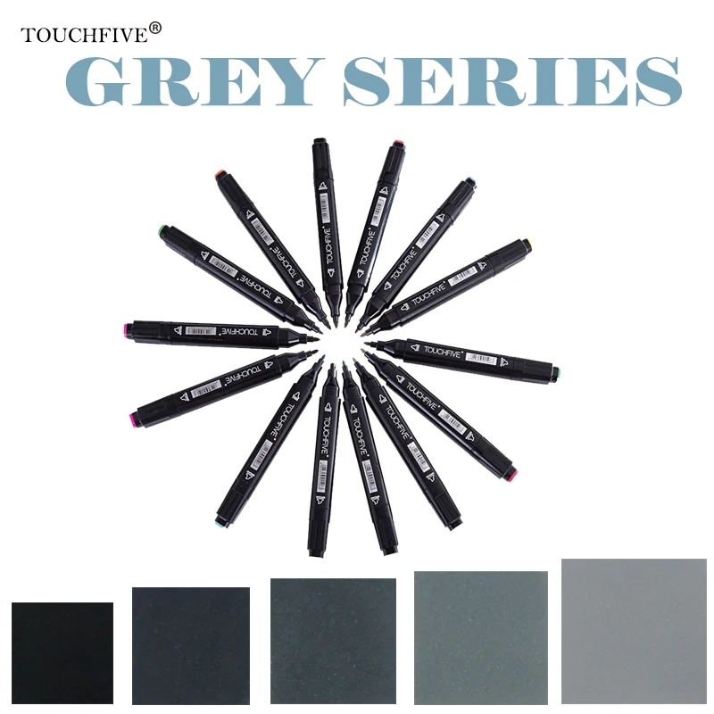 Touchfive Double-Ended Alcohol Based Ink Neutral Gray Color Sketch Art Markers set Gray Tones marker brush Student Supplies
Touchfive Double-Ended Alcohol Based Ink Neutral Gray Color Sketch Art Markers set Gray Tones marker brush Student Supplies
