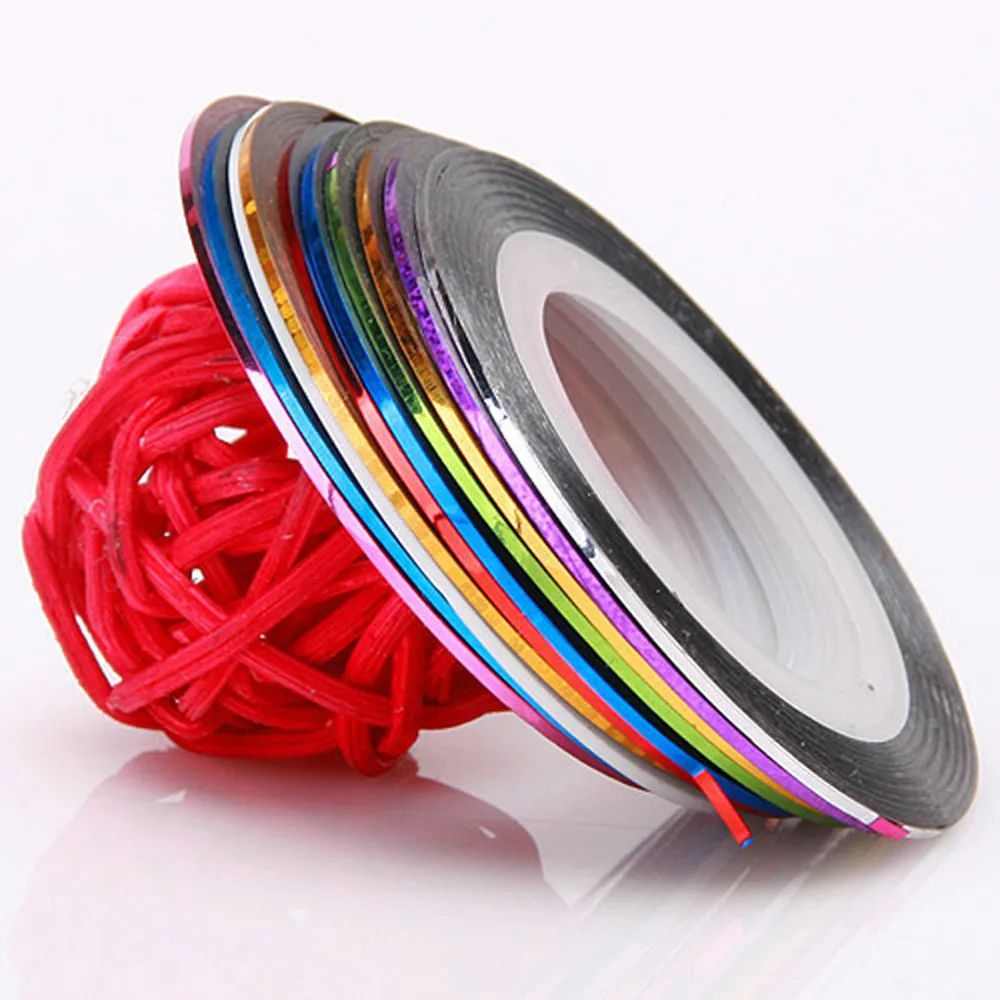 50 Rolls/Set 10 Colors Nail Art Sticker Decoration Sticker Striping Tape DIY Nail Tips Self-adhesive Nail Patterns
50 Rolls/Set 10 Colors Nail Art Sticker Decoration Sticker Striping Tape DIY Nail Tips Self-adhesive Nail Patterns