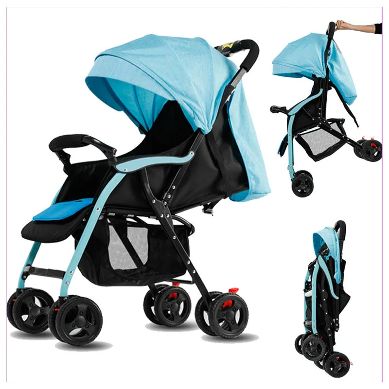 

Lightweight Portable Umbrella Car Shock Absorber Removable Baby Stroller Can Sit Lie Baby Carriage Reversable Handle Light Pram