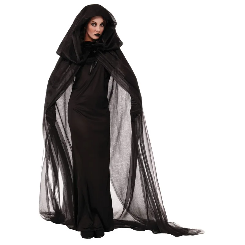 Halloween Party Purim Carnival Black Gothic Witch Costume Costumes for Women Adult Adulto Fantasia Long Dress Cosplay Clothing
Halloween Party Purim Carnival Black Gothic Witch Costume Costumes for Women Adult Adulto Fantasia Long Dress Cosplay Clothing