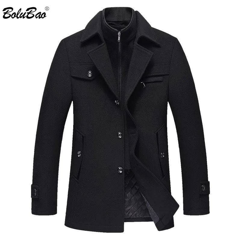 BOLUBAO Men Winter Wool Coat Men's New High Quality Solid Color Simple Blends Woolen Pea Coat Male Trench Coat Casual Overcoat
BOLUBAO Men Winter Wool Coat Men's New High Quality Solid Color Simple Blends Woolen Pea Coat Male Trench Coat Casual Overcoat