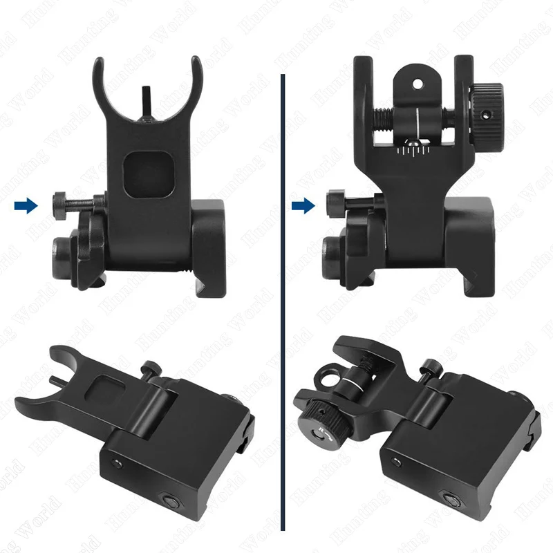 Tactical Flip Up Front Rear Iron Sight Set Rapid Transition Folding Backup Iron Sight for Hunting Airsoft Gun Rifle Accessories
Tactical Flip Up Front Rear Iron Sight Set Rapid Transition Folding Backup Iron Sight for Hunting Airsoft Gun Rifle Accessories
