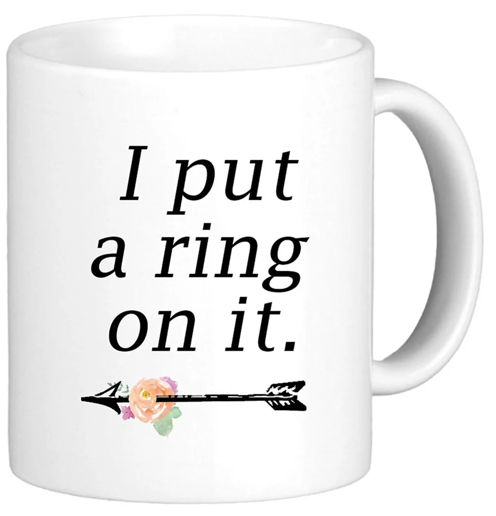 Engaged Mug I put a ring on it 11oz Mug - Engagement gifts Fiance Gifts For Her
Engaged Mug I put a ring on it 11oz Mug - Engagement gifts Fiance Gifts For Her