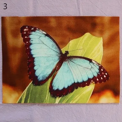 15X20cm красочные бабочки печать холст хлопок лен ручная крашенная цифровая одеяло