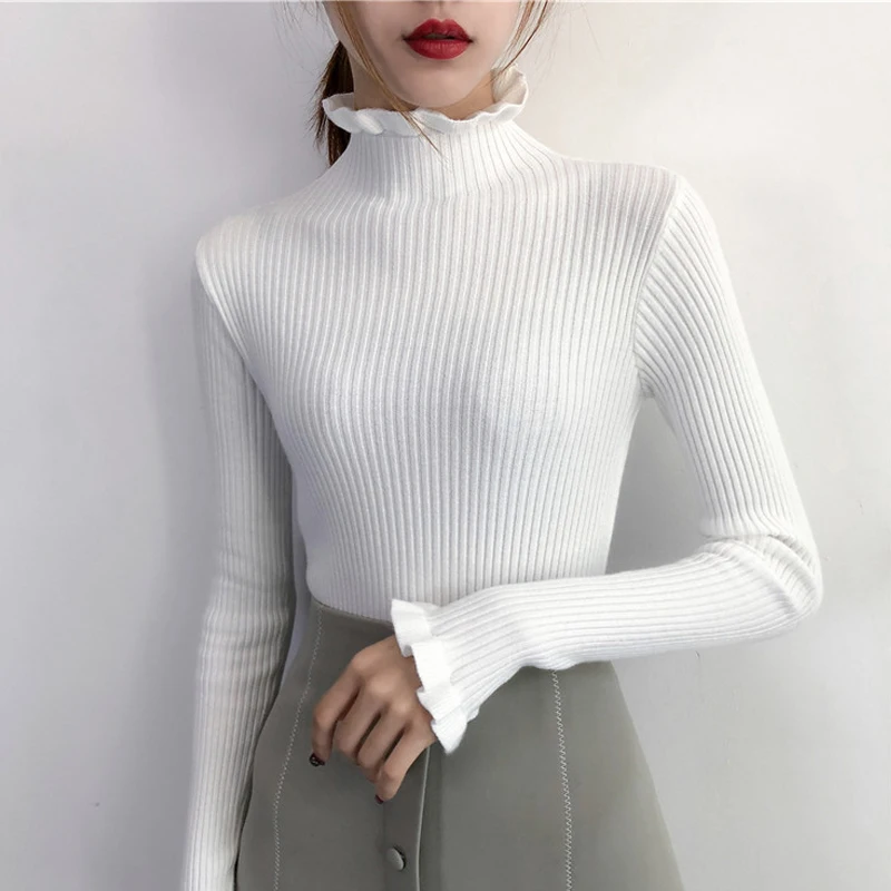 New arrivel Autumn Winter Sweater Women Tops Fashion Solid Red Ruffles Regular Sexy Knitted Women Sweaters Pullovers tops
New arrivel Autumn Winter Sweater Women Tops Fashion Solid Red Ruffles Regular Sexy Knitted Women Sweaters Pullovers tops