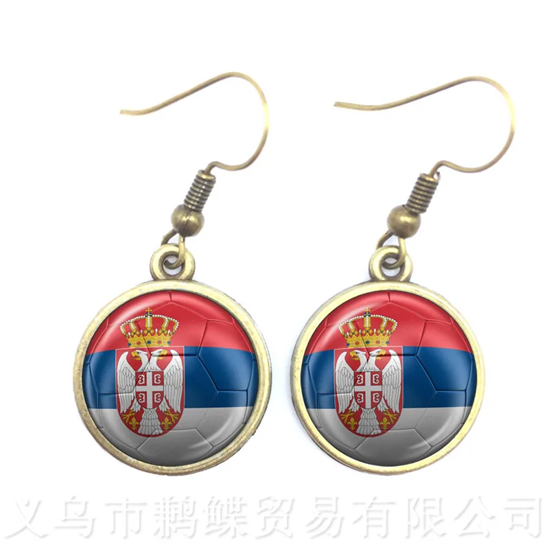Серьги-подвески со стеклянным куполом для чемпионата по футболу 2018 г. Саудовская