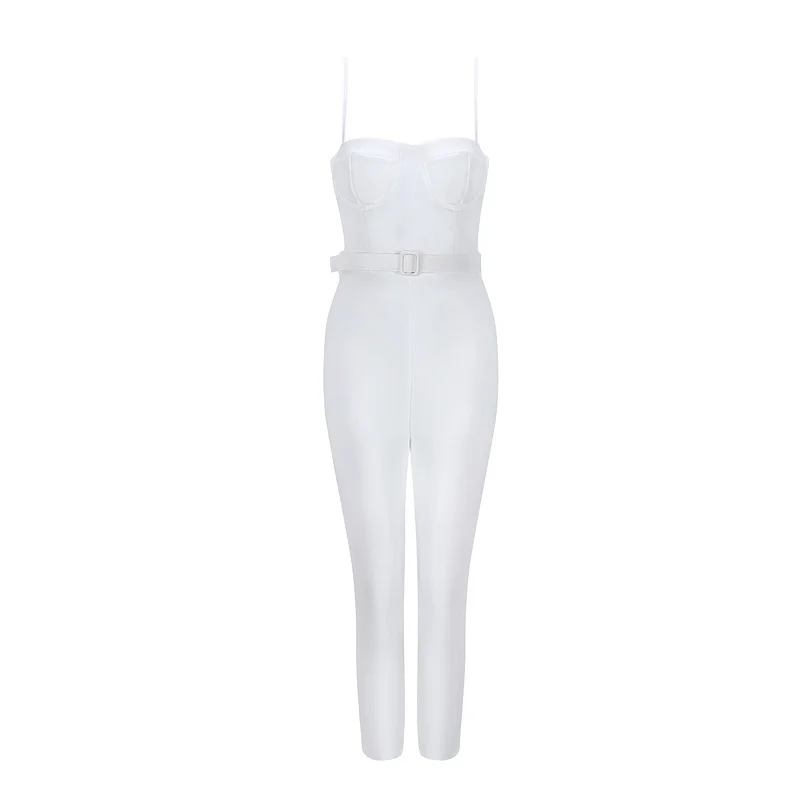 High Quality Celebrity White Slip Sashes Bandage Jumpsuit Fashion Evening Party Summer Jumpsuit
High Quality Celebrity White Slip Sashes Bandage Jumpsuit Fashion Evening Party Summer Jumpsuit