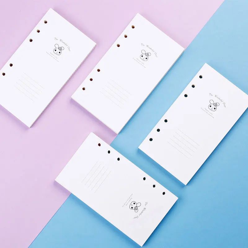 80 sheet/pack A6 Colorful Refills Spiral Notebook Inner Pages 6 holes Loose Leaf Diario Binder Paper Planner Filler Paper
80 sheet/pack A6 Colorful Refills Spiral Notebook Inner Pages 6 holes Loose Leaf Diario Binder Paper Planner Filler Paper