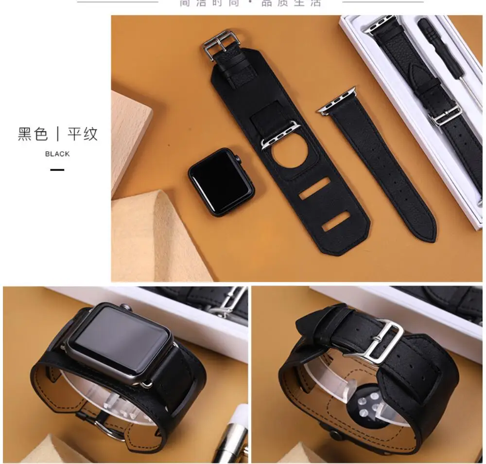 Новый высококачественный кожаный ремешок для часов Apple Watch 44 мм 42 40 38 серии 5/4/3/2/1 |