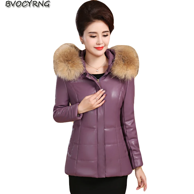Winter women's leather large size thick down cotton jacket women short middle-aged clothing coat female high-end leather tops
Winter women's leather large size thick down cotton jacket women short middle-aged clothing coat female high-end leather tops