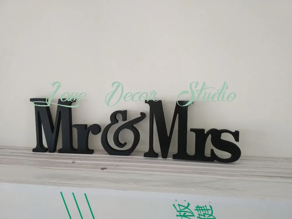 

Бесплатная доставка золотой г-н и г-жа свадьба знаки для милая таблица декор автономных пвх мистер и миссис знак