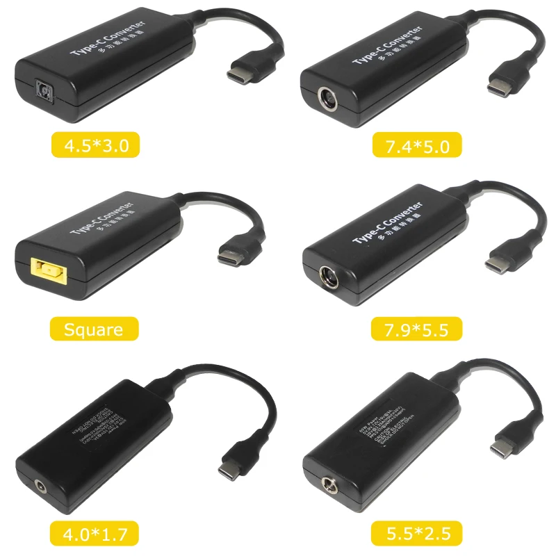Laptop Power Jack Connector Dc Adapter Charger Converter for Lenovo Hp Asus 7.4*5.0 7.9*5.5mm Female to USB Type C Adaptor Male
Laptop Power Jack Connector Dc Adapter Charger Converter for Lenovo Hp Asus 7.4*5.0 7.9*5.5mm Female to USB Type C Adaptor Male