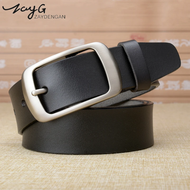 ZAYG New men's belt Classic cowather genuine leather vintage style men's belts for men buckle pin luxury fashion jeans male belt
ZAYG New men's belt Classic cowather genuine leather vintage style men's belts for men buckle pin luxury fashion jeans male belt