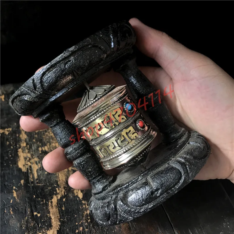 Nepalese hand-made, wood, six-character true words prayer wheel, exquisite crafts decorations
Nepalese hand-made, wood, six-character true words prayer wheel, exquisite crafts decorations