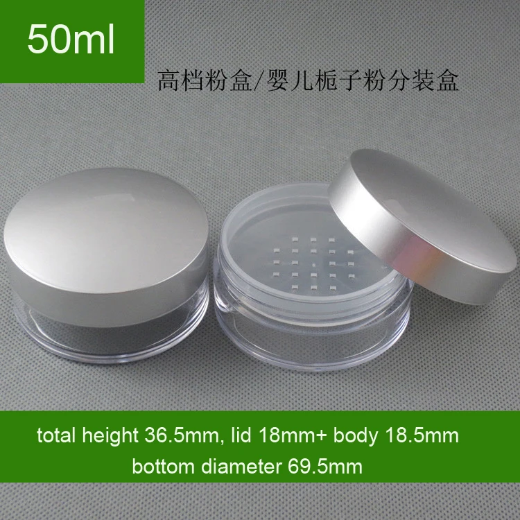 Hot Sale 300pcs 50g Plastic Empty Loose Powder Pot With Sieve Cosmetic Makeup Jar Container Travel Refillable Cosmetic Sifter
Hot Sale 300pcs 50g Plastic Empty Loose Powder Pot With Sieve Cosmetic Makeup Jar Container Travel Refillable Cosmetic Sifter