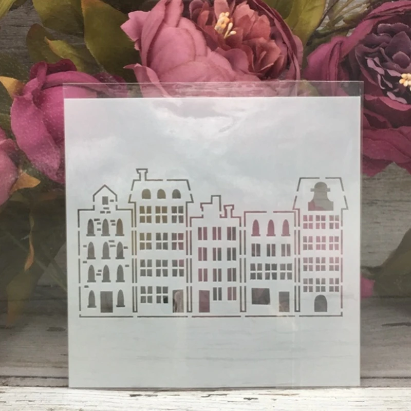 1Pcs 5*5" Building House DIY Layering Stencils Wall Painting Scrapbook Coloring Embossing Album Decorative Paper Card Template
1Pcs 5*5" Building House DIY Layering Stencils Wall Painting Scrapbook Coloring Embossing Album Decorative Paper Card Template