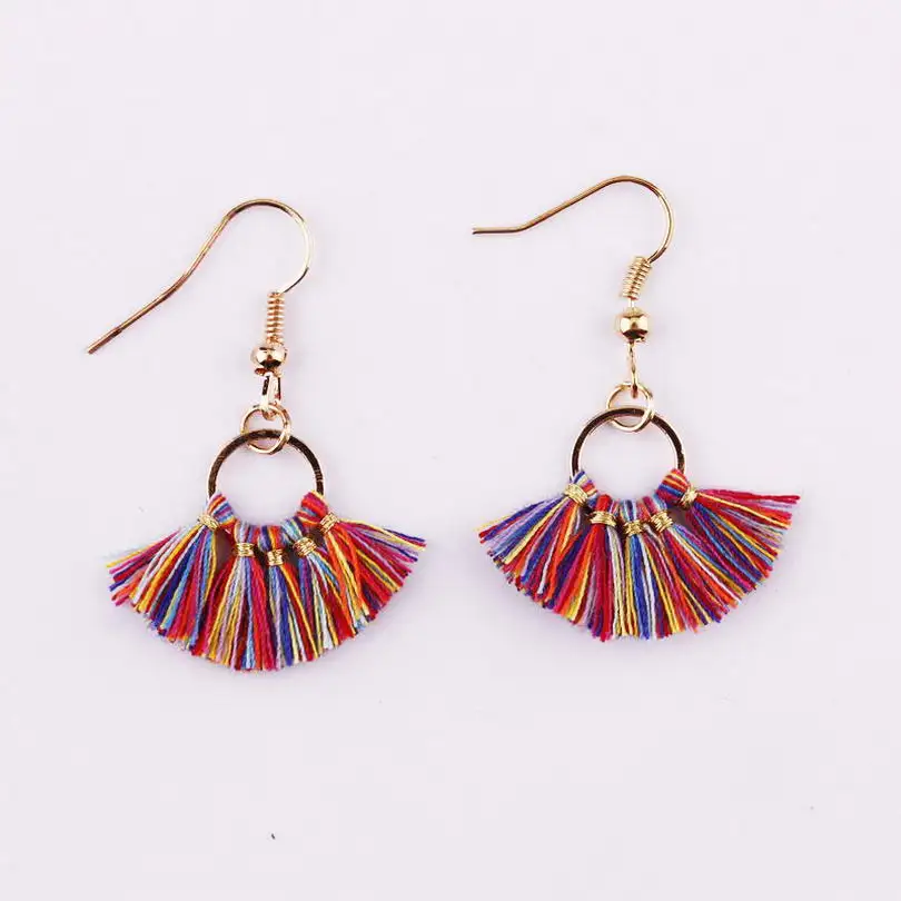 ZWPON Fashion Cute Mini Cotton Fringe Tassel Earrings Women Bohomian Gold Statement Colorful Tassel Earrings Wholesale
ZWPON Fashion Cute Mini Cotton Fringe Tassel Earrings Women Bohomian Gold Statement Colorful Tassel Earrings Wholesale