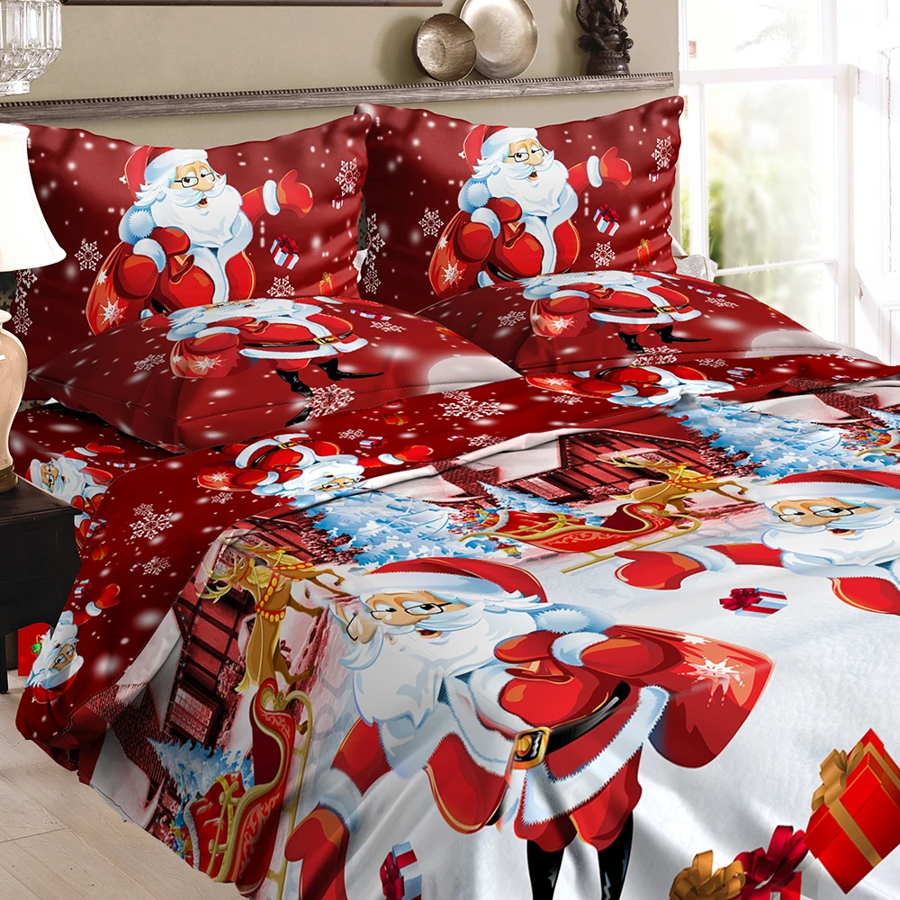Bedding Set Christmas Bed Linen Santa 3D Printed Duvet Cover + 2pcs Pillowcases + Bed Sheet Set Christmas Bedroom Decorations
Bedding Set Christmas Bed Linen Santa 3D Printed Duvet Cover + 2pcs Pillowcases + Bed Sheet Set Christmas Bedroom Decorations