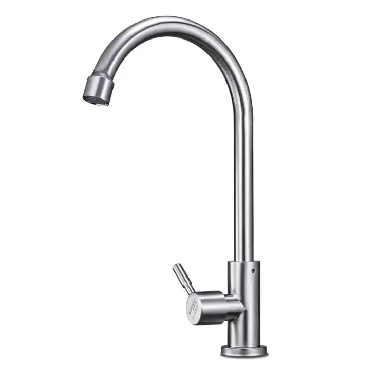 Kitchen Faucet 304 Stainless Steel Mixer Basin Faucet Deck Mounted Sink Single Cold Single Handle Tap
Kitchen Faucet 304 Stainless Steel Mixer Basin Faucet Deck Mounted Sink Single Cold Single Handle Tap
