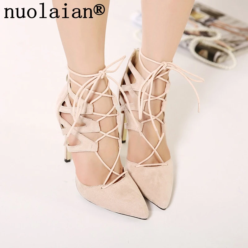 Women Cross Tied Gladiator Dress Ladies Black Flock Office Lady Shoes Thin High Heels Woman Pumps Sandals High Heel Shoes 11CM
Women Cross Tied Gladiator Dress Ladies Black Flock Office Lady Shoes Thin High Heels Woman Pumps Sandals High Heel Shoes 11CM