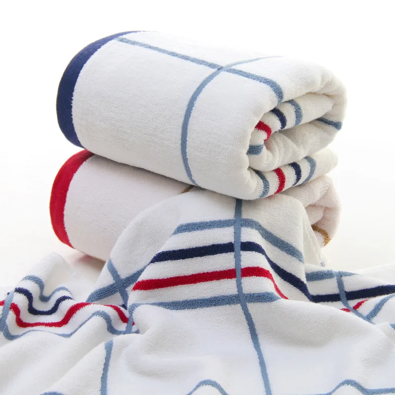 Free Shipping 70*140cm, Weight 380g,High Quality Pure Cotton Simple Grid Striped increased thickening adult bath towel
Free Shipping 70*140cm, Weight 380g,High Quality Pure Cotton Simple Grid Striped increased thickening adult bath towel