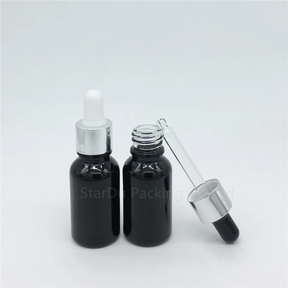 12pcs 15ml Black Glass Essential Oil Bottle With Shiny Silver Aluminum Ring dropper, 15CC Glass Perfume Bottle
12pcs 15ml Black Glass Essential Oil Bottle With Shiny Silver Aluminum Ring dropper, 15CC Glass Perfume Bottle