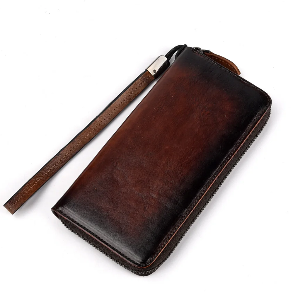 Brand Genuine Leather Women Wallet Handmade Long Purse Vintage Solid Cowhide multiple Cards Holder Clutch Retro Standard Wallet
Brand Genuine Leather Women Wallet Handmade Long Purse Vintage Solid Cowhide multiple Cards Holder Clutch Retro Standard Wallet