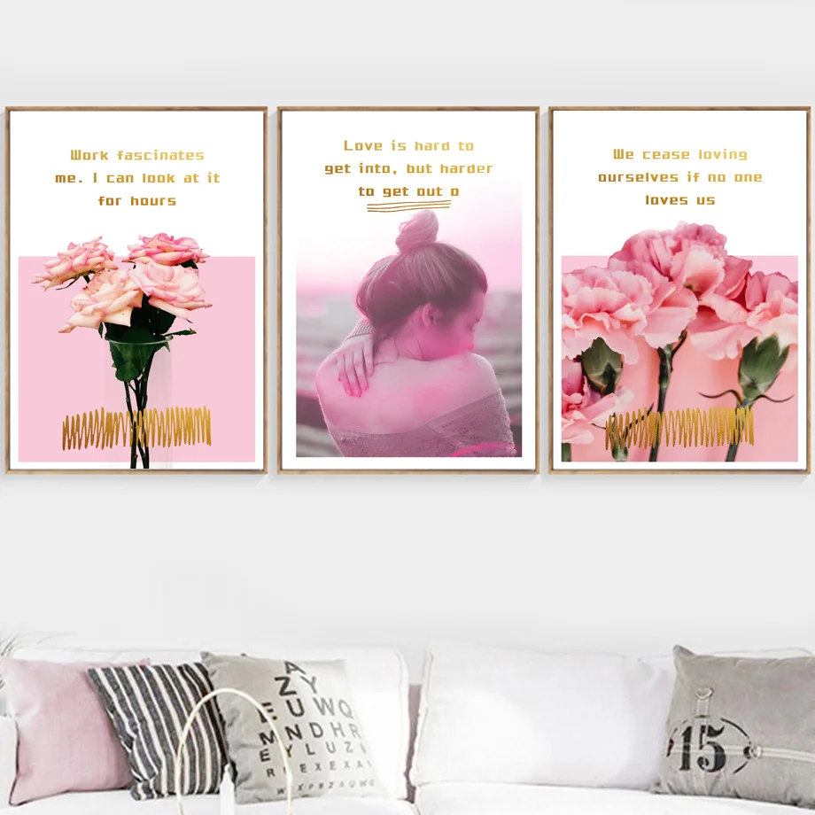 Pink Rose Carnations Flower Love Quote Wall Art Canvas Painting Nordic Posters And Prints Wall Pictures For Living Room Decor
Pink Rose Carnations Flower Love Quote Wall Art Canvas Painting Nordic Posters And Prints Wall Pictures For Living Room Decor