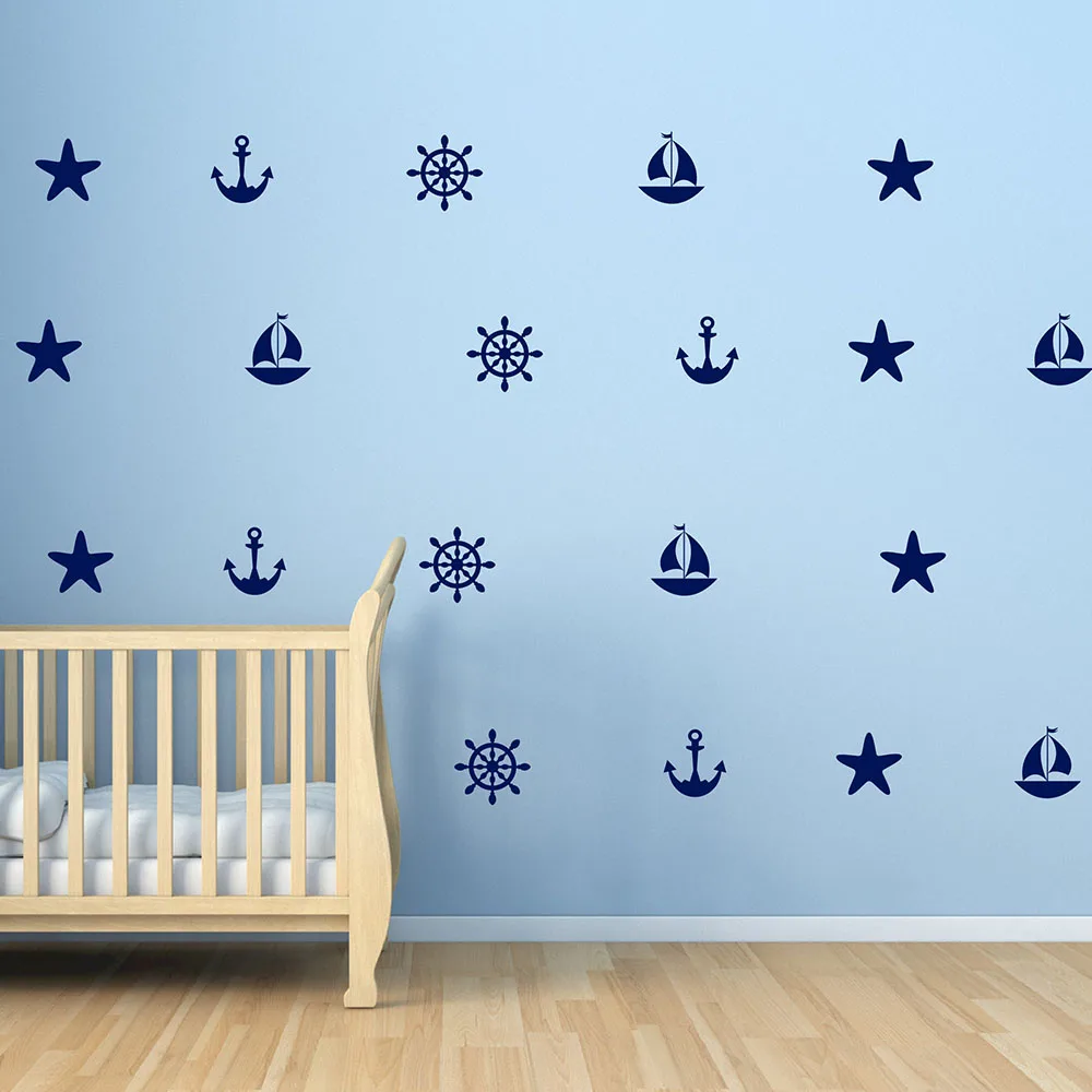 Sailboat Anchors Decals Starfish Helm Beach Wall Decals Summer Holiday Nautical Wall Stickers Vinyl Wallpaper Wall Art 625P
Sailboat Anchors Decals Starfish Helm Beach Wall Decals Summer Holiday Nautical Wall Stickers Vinyl Wallpaper Wall Art 625P
