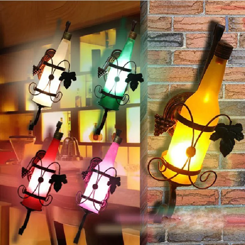E27 Vintage Rustic Sconces Beer Bottle Wall Lamp Bar Bedroom Hallway Balcony Wall Decor LED Bulb Home Decor Garden wall lamp
E27 Vintage Rustic Sconces Beer Bottle Wall Lamp Bar Bedroom Hallway Balcony Wall Decor LED Bulb Home Decor Garden wall lamp