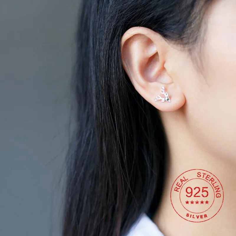 SMJEL New Fashion 925 Sterling Silver Antler Deer Stud Earrings for Women Elk Reindeer Animal Earring Oorbellen Christmas Gift
SMJEL New Fashion 925 Sterling Silver Antler Deer Stud Earrings for Women Elk Reindeer Animal Earring Oorbellen Christmas Gift