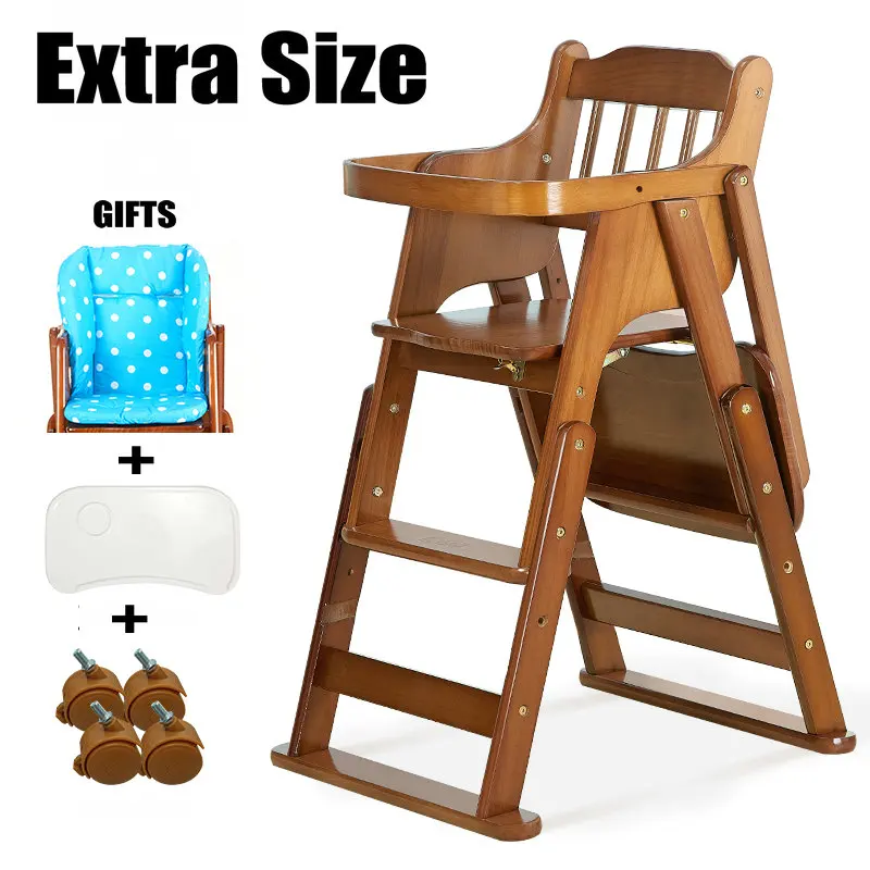 

Складной детский стул большого размера для кормления, есть подарки, детский стульчик большего размера с регулируемой высотой, не требует ин...