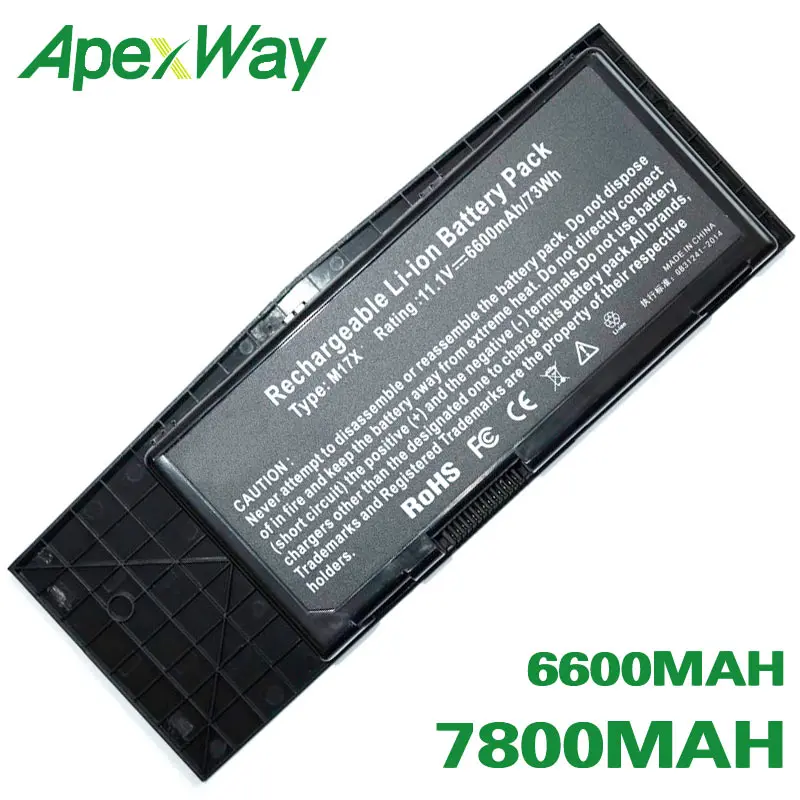 ApexWay 9 cells laptop battery 318-0397 7XC9N C0C5M 451-11817 BTYVOY1 for Dell Alienware M17X R4 MX 17xR4 M17x R3 MX 17xR3
ApexWay 9 cells laptop battery 318-0397 7XC9N C0C5M 451-11817 BTYVOY1 for Dell Alienware M17X R4 MX 17xR4 M17x R3 MX 17xR3