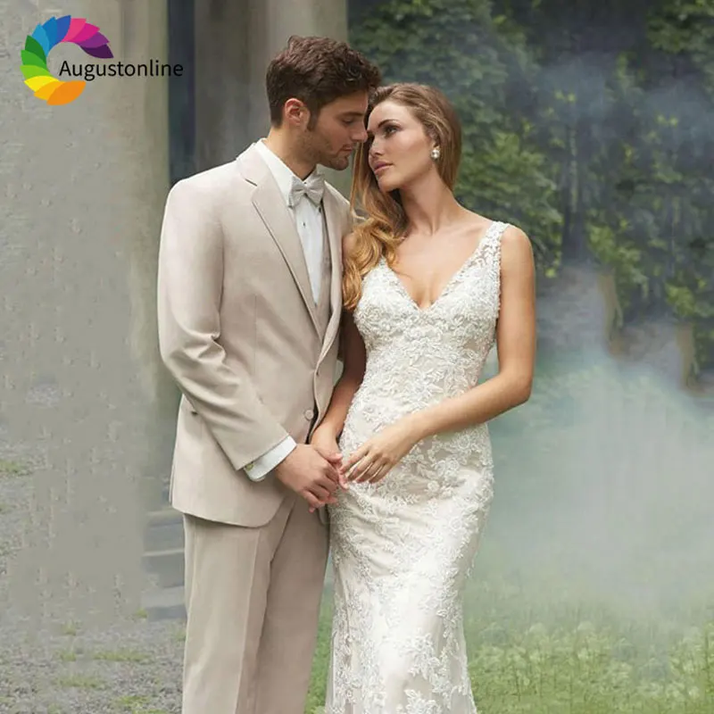 Beige Wedding Men Suits Slim Fit Groom Wear Tuxedos 3 Pieces (Jacket+Pants+Vest) Bridegroom Suits Blazer Prom
Beige Wedding Men Suits Slim Fit Groom Wear Tuxedos 3 Pieces (Jacket+Pants+Vest) Bridegroom Suits Blazer Prom