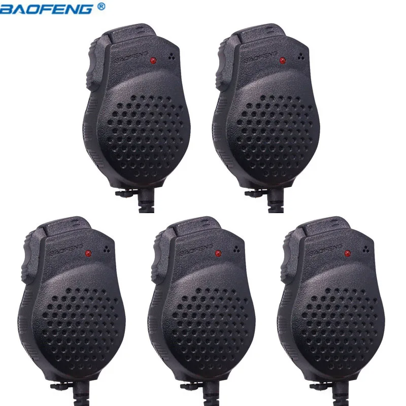 5 шт. Оригинальный Baofeng UV 82 2 двойной PTT Динамик Микрофон для UV82|Запчасти и