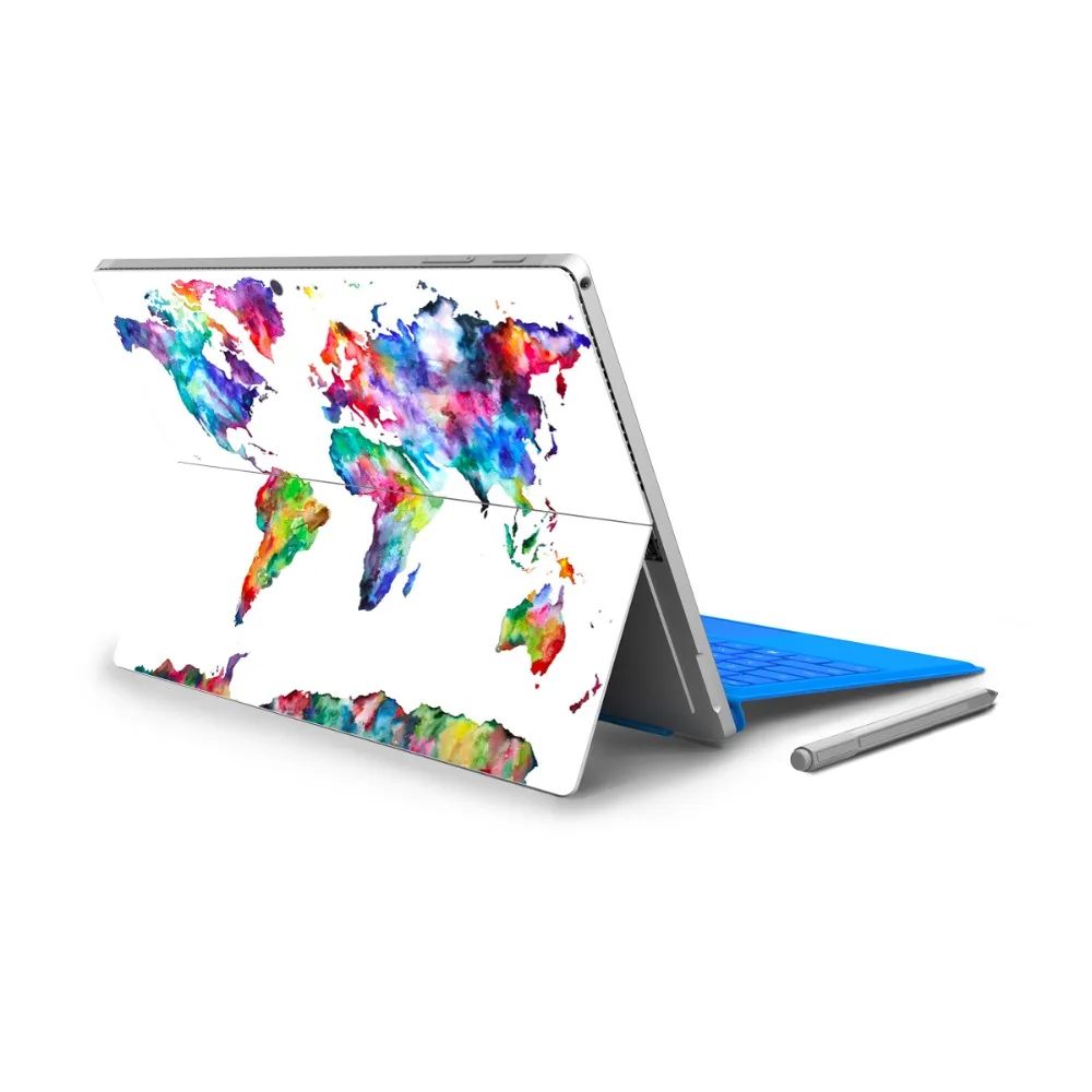 GOOYIYO 2018 для Micro Surface Pro 4 5 виниловая задняя наклейка на планшет стикер нетбук карта мира с логотипом|tablet decal|sticker