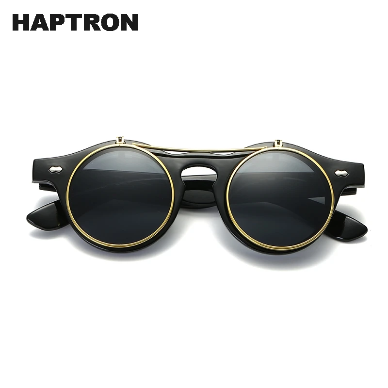 HAPTRON Vintage SteamPunk Flip Up Sunglasses Women 2018 Double Layer Clamshell Round Sun Glasses Men Unisex oculos okulary
HAPTRON Vintage SteamPunk Flip Up Sunglasses Women 2018 Double Layer Clamshell Round Sun Glasses Men Unisex oculos okulary