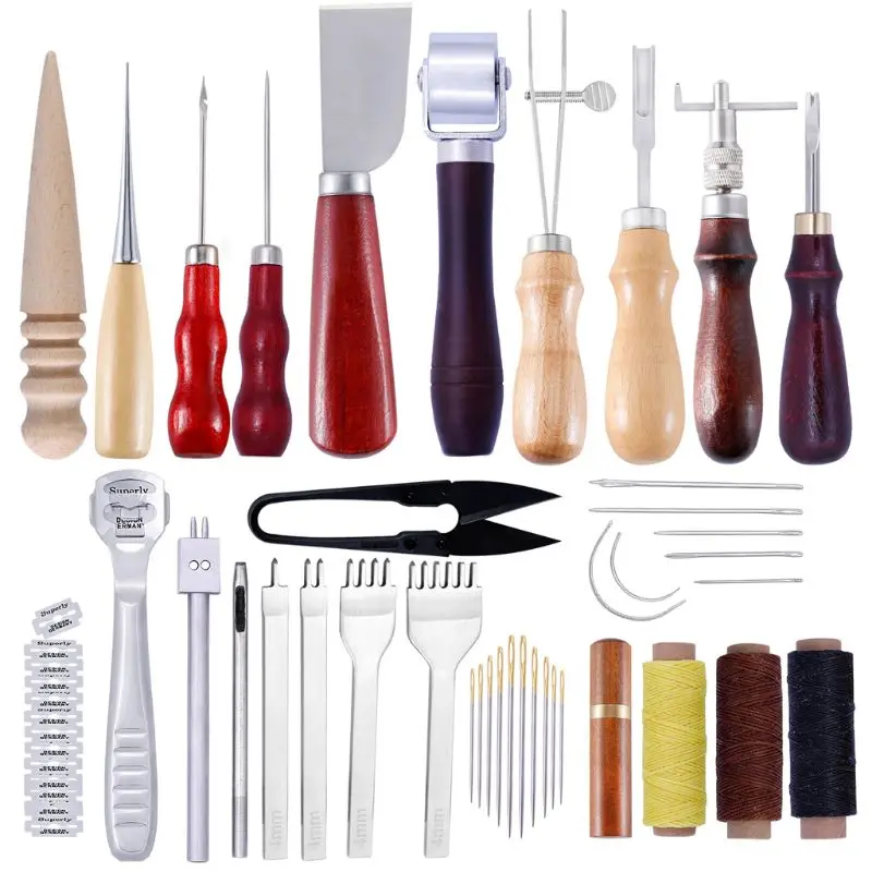 Professional Handmade Sewing Leather Craft Tools Kit Punch Stitching Carving Working Groover Accessories
Professional Handmade Sewing Leather Craft Tools Kit Punch Stitching Carving Working Groover Accessories
