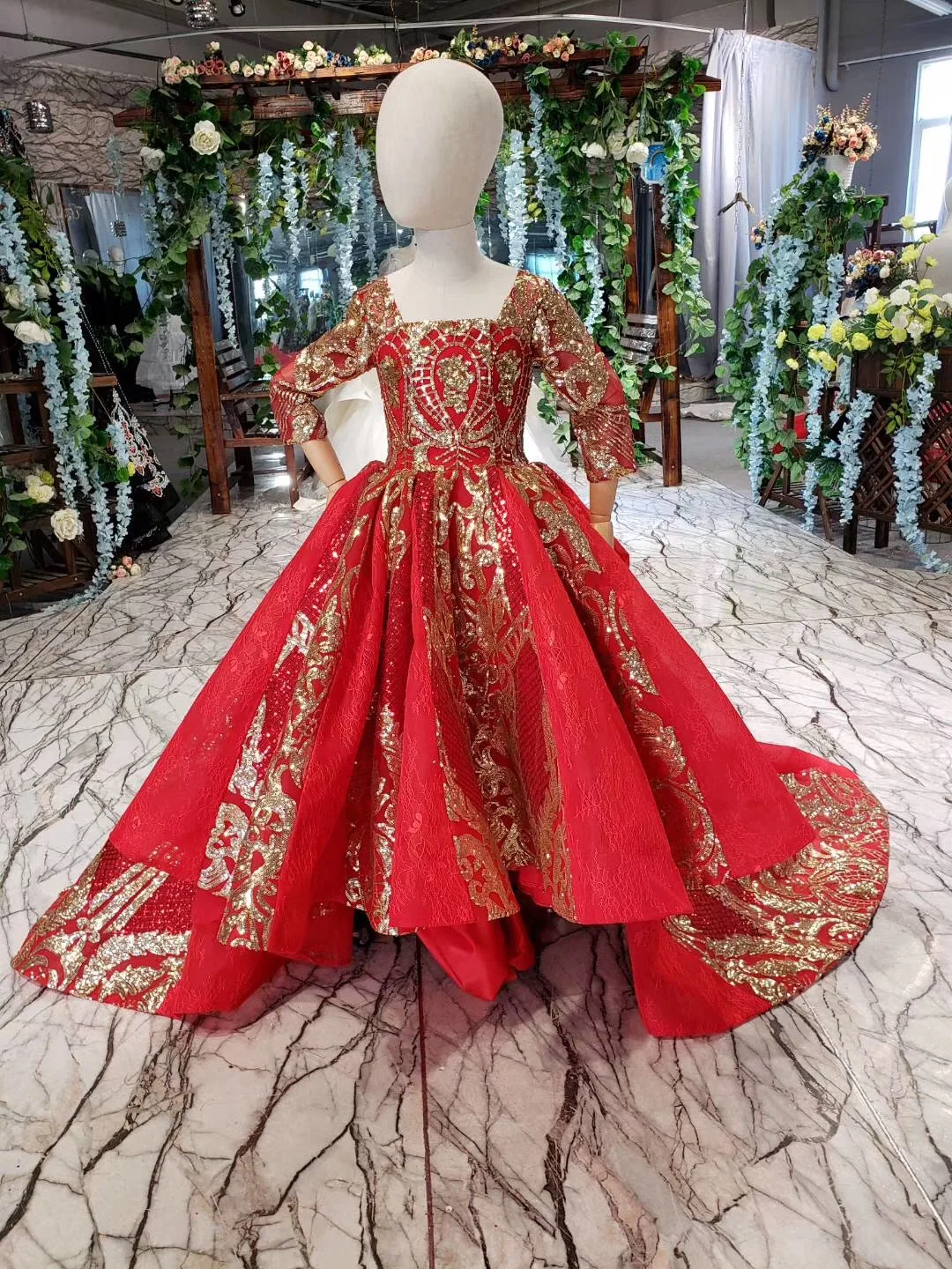 Red Gold Flower Girl Dresses For Weddings Short Front Long Back Birthday Party Dresses For Girls Baby Evening 2019 Prom Dresses
Red Gold Flower Girl Dresses For Weddings Short Front Long Back Birthday Party Dresses For Girls Baby Evening 2019 Prom Dresses