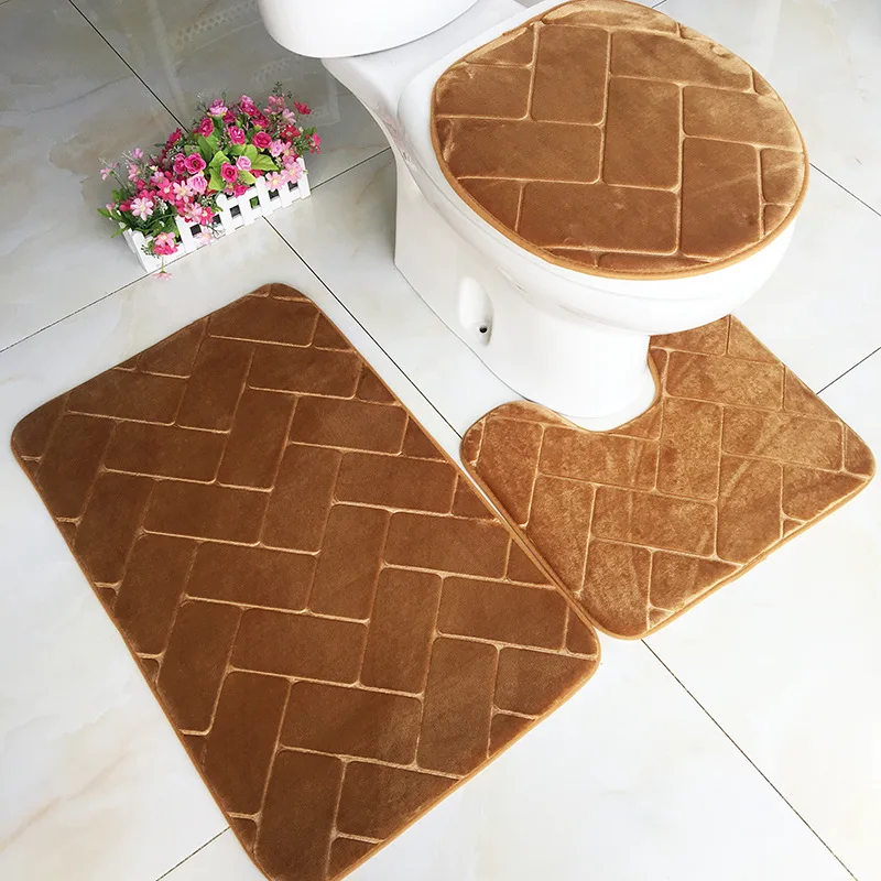 3 pcs/set Modern Embossing Solid Color Bathroom Mats Toilet Carpet Toilet Anti-skid Mat Sets Bath Mat Closestool Cover Floor Rug
3 pcs/set Modern Embossing Solid Color Bathroom Mats Toilet Carpet Toilet Anti-skid Mat Sets Bath Mat Closestool Cover Floor Rug