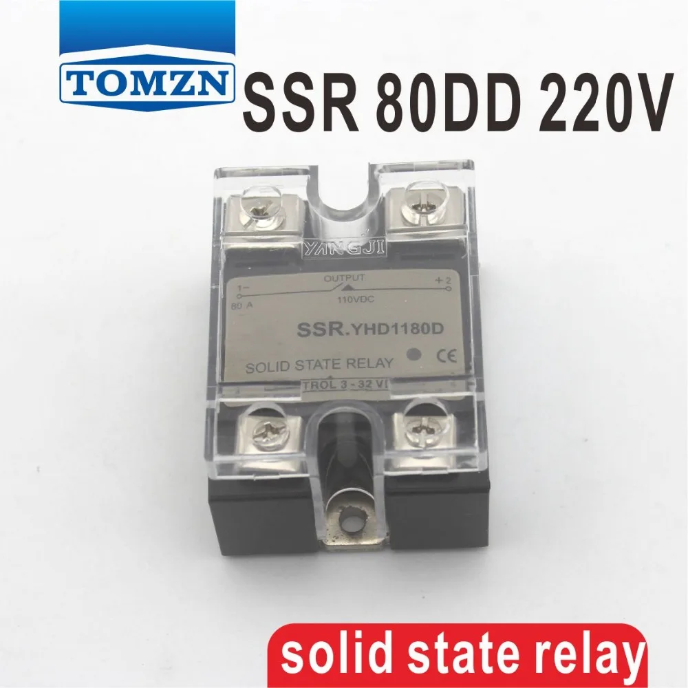 80DD SSR контроль напряжения 3 ~ 32VDC выход 5 ~ 220VDC Однофазное DC твердотельное реле
80DD SSR контроль напряжения 3 ~ 32VDC выход 5 ~ 220VDC Однофазное DC твердотельное реле