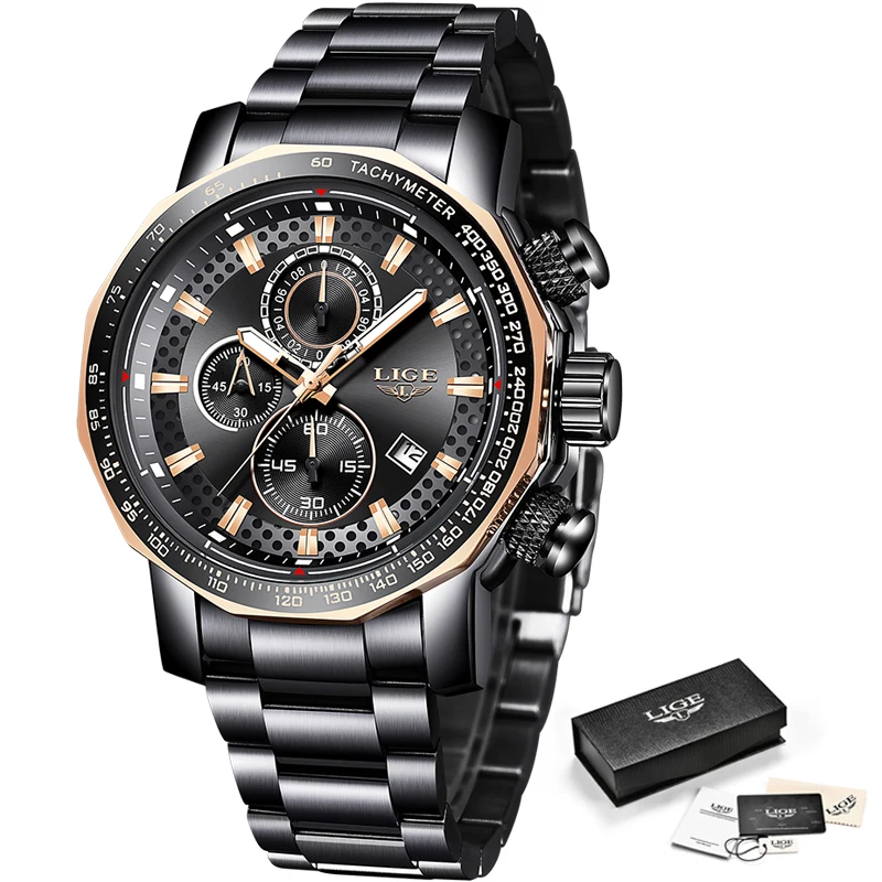 Relogio Masculino LIGE New Sport Chronograph Mens Watches Top Brand Luxury Full Steel Quartz Clock Waterproof Big Dial Watch Men
Relogio Masculino LIGE New Sport Chronograph Mens Watches Top Brand Luxury Full Steel Quartz Clock Waterproof Big Dial Watch Men