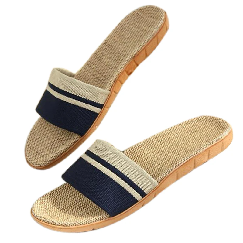 Men's Linen Flip Flops Outdoor Beach Blue Striped Flax Slippers Male Indoor Home Linen Slippers Men Slides Boy's Grey Sandals
Men's Linen Flip Flops Outdoor Beach Blue Striped Flax Slippers Male Indoor Home Linen Slippers Men Slides Boy's Grey Sandals