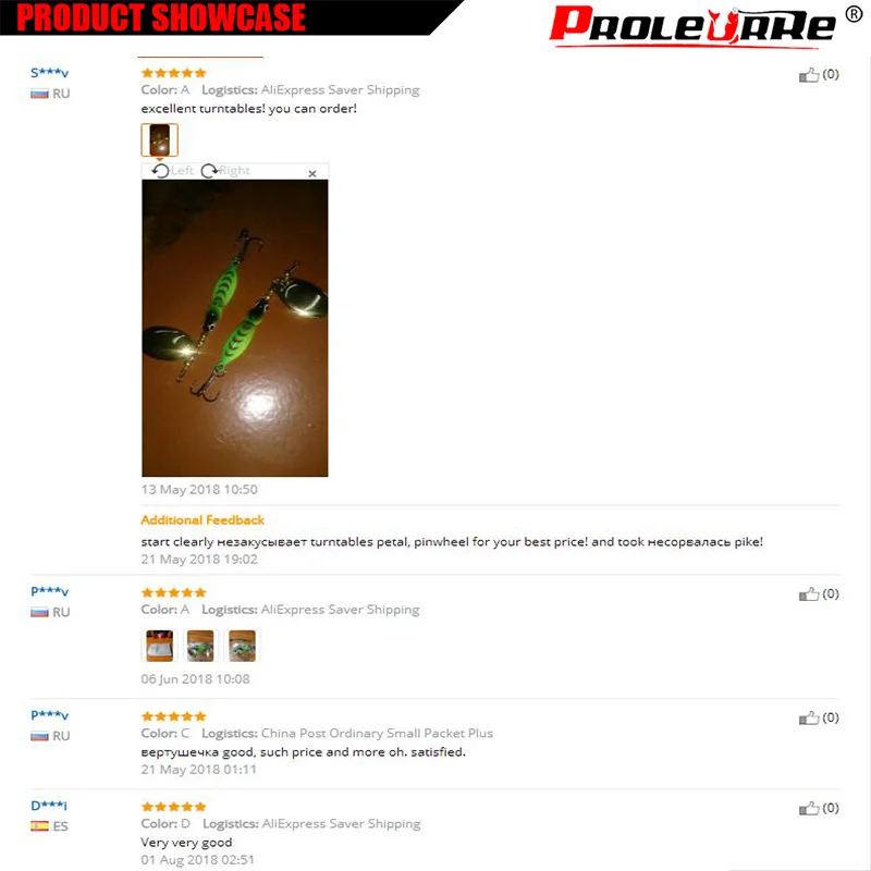 Proleurre 7cm 14g Luminous Wobblers Fishing 360 degree rotation Spoon Metal baits Hooks Wobbler Crankbait Fishing Tackle PR-407
Proleurre 7cm 14g Luminous Wobblers Fishing 360 degree rotation Spoon Metal baits Hooks Wobbler Crankbait Fishing Tackle PR-407