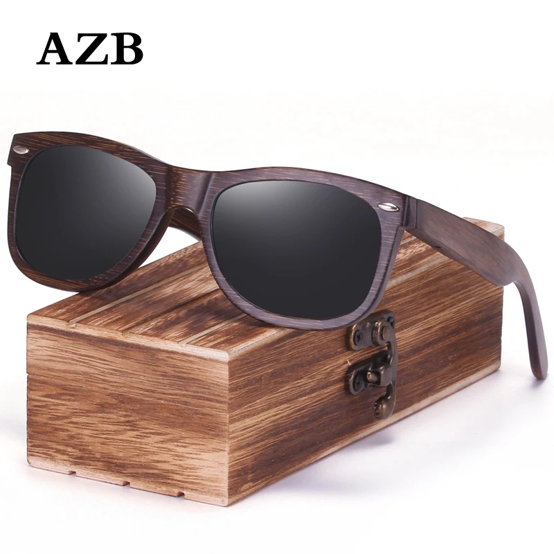 AZB Wood Sunglasses Men Bamboo Frame Eyeglasses Polarized Lenses Glasses with Bamboo Box UV400 Protection Shades Eyewear
AZB Wood Sunglasses Men Bamboo Frame Eyeglasses Polarized Lenses Glasses with Bamboo Box UV400 Protection Shades Eyewear