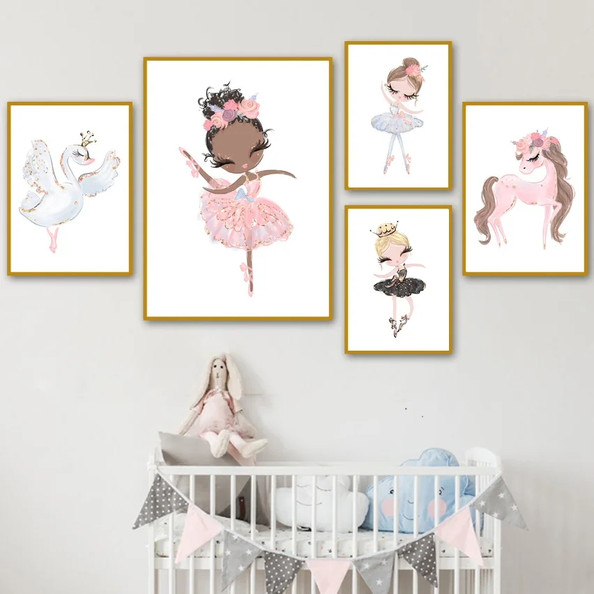 Cartoon Pink Unicorn Swan Girl Crown Flower Nordic Posters And Prints Wall Art Canvas Painting Wall Pictures Kids Room Decor
Cartoon Pink Unicorn Swan Girl Crown Flower Nordic Posters And Prints Wall Art Canvas Painting Wall Pictures Kids Room Decor