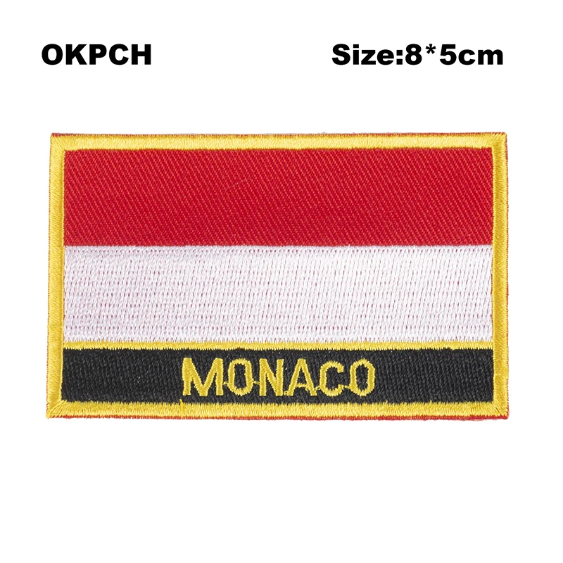 Monaco Flag patcheswork fabric embroidery patch cutstom DIY stickers on clothing PT0132-R
Monaco Flag patcheswork fabric embroidery patch cutstom DIY stickers on clothing PT0132-R