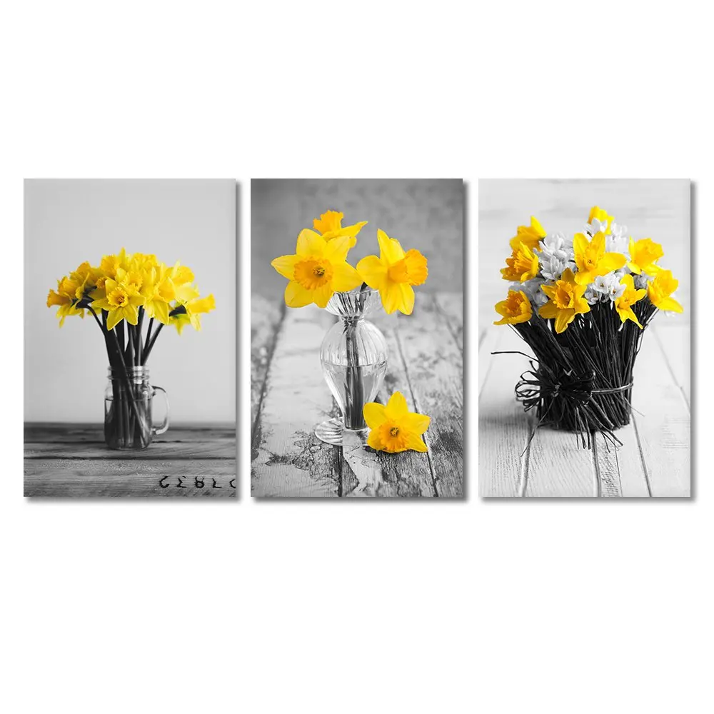 3 Panel Print Yellow Flowers in Vases Pictures Canvas Art Wall Decor for Living Room
3 Panel Print Yellow Flowers in Vases Pictures Canvas Art Wall Decor for Living Room