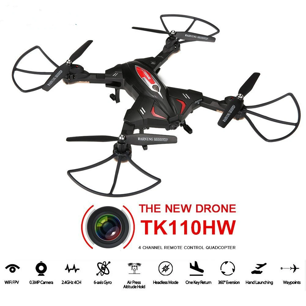 

BNF Model Skytech TK110HW BNF 2.4G 4CH 6Axis FPV Foldable Drone RC Quadcopter with 0.3MP WIFI Camera G-sensor RC Selfie Drone