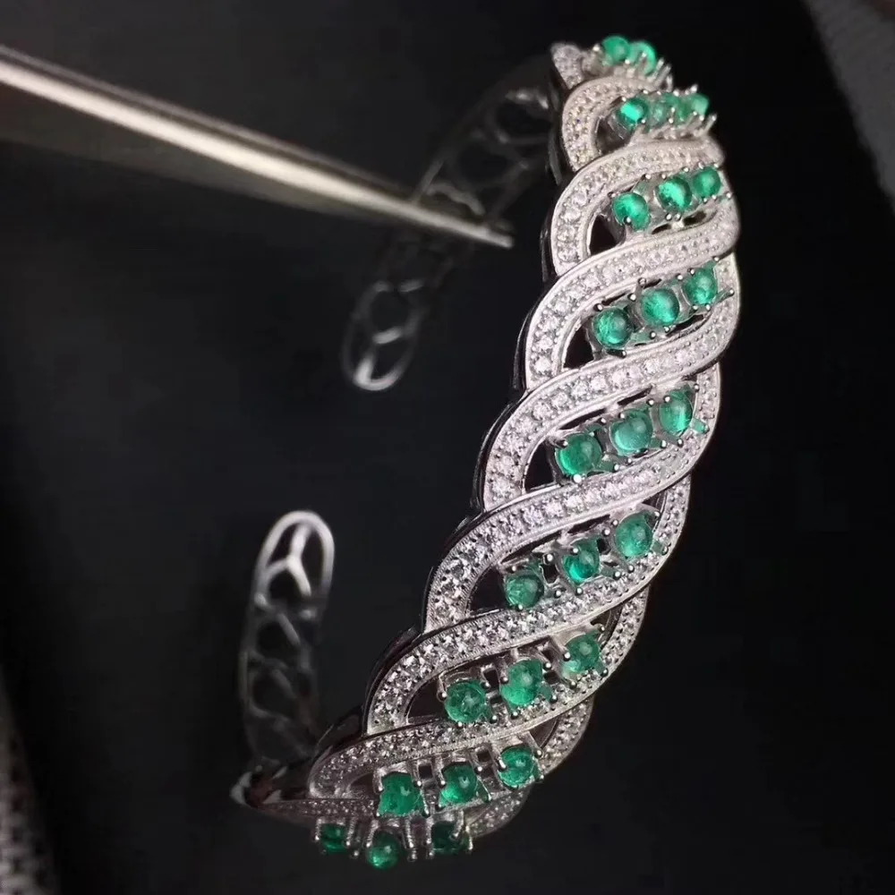 Elegant fashion open Natural green emerald wide across Bangles Natural gemstone Bangles S925 silver bracelet women party jewelry
Elegant fashion open Natural green emerald wide across Bangles Natural gemstone Bangles S925 silver bracelet women party jewelry